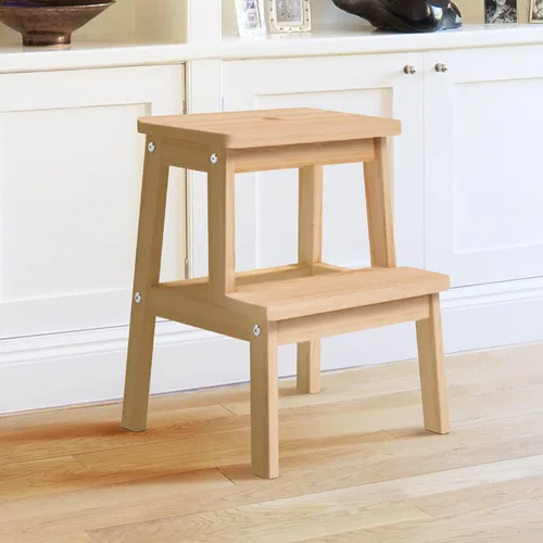 HOUCHICS Taburete para adultos con 400 libras para ayudante de paso de noche para cocina, baño, dormitorio (madera)