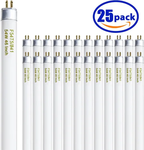 Miniatura 5 de Konideke F54T5/841/HO 54W T5 HO - Tubo de luz fluorescente T5 de 46 pulgadas, bombilla fluorescente de 54 W, F54T5/841/CW, 4100K blanco frío, 80