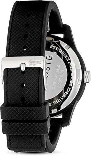 Miniatura 2 de Lacoste L.12.12de los hombres correa de silicona de negro reloj 2010766