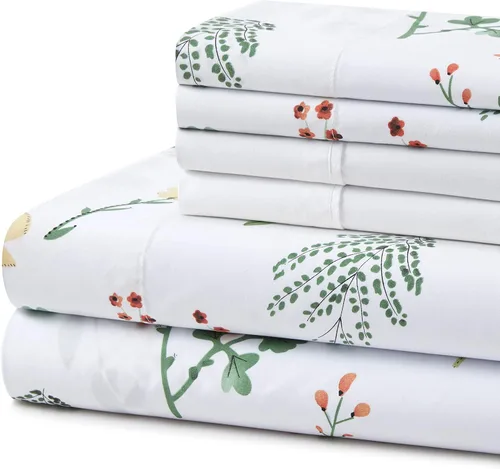 Miniatura 3 de Marina Decoration Ropa de cama ultra suave y sedosa con bolsillo profundo con estampado rico de rayón derivado de bambú para todas las estaciones
