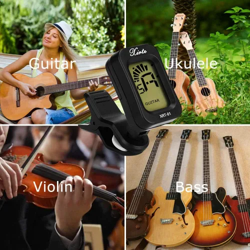Miniatura 7 de LOMEVE El kit de accesorios para guitarra incluye cuerdas acústicas, afinador, cejilla, herramienta de encordado 3 en 1, púas, soporte para púas