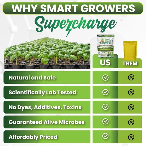 Miniatura 6 de Hongos micorrízicos con bacterias beneficiosas, tricoderma, algas marinas, melaza, yuca, Smart Grower Supercharge Potenciador de raíces de plantas