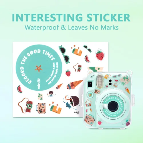 Miniatura 3 de Funda rígida transparente mejorada con adhesivo de bricolaje para cámara instantánea Fujifilm Instax Mini 12, funda transparente Instax Mini 12