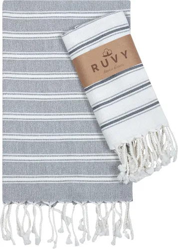 Miniatura 9 de Ruvy Home Basics - Juego de 2 toallas de mano turcas para baño, 18 x 40 pulgadas, algodón, toallas de mano decorativas para cocina, cocina, té, Negro