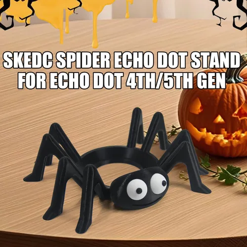 Miniatura 2 de SKEDC Soporte de Echo Dot de araña para Echo Dot 4ª/5ª generación, soporte de Echo Dot impreso en 3D, soporte de eco de altavoz inteligente, Negro #1