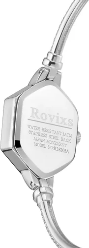 Miniatura 3 de Delicado reloj de pulsera de cristal para ella, reloj analógico resistente al agua 3ATM, regalo de aniversario para esposa, hija, mamá