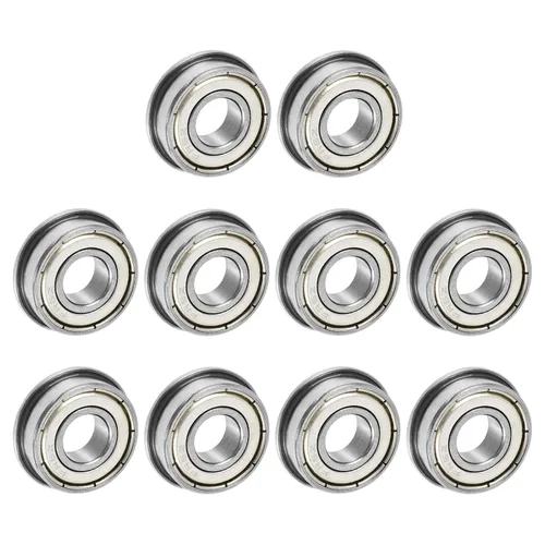 Miniatura 13 de uxcell Rodamiento de bolas con brida FR156ZZ, 20 rodamientos de brida ABEC1 de doble blindaje de acero cromado de 3/16" x 5/16" x 1/8