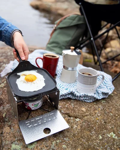 Miniatura 3 de Sterno Estufa de camping portátil plegable – Estufa de cocina al aire libre fácil de montar para camping, picnic, portón trasero y emergencias