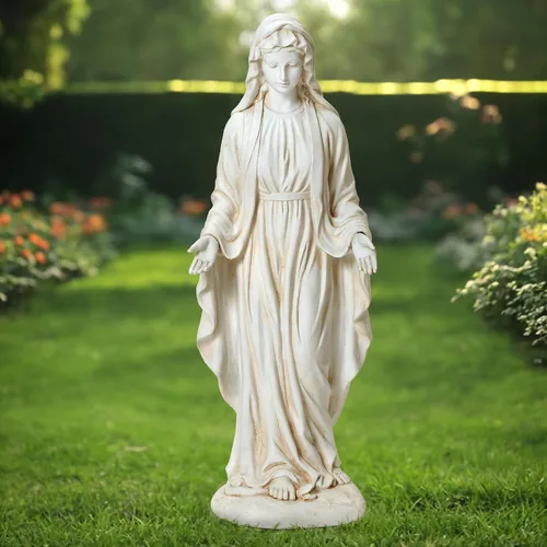 LuxenHome - Estatua de Virgen María para exteriores, estatua religiosa de jardín de 30 pulgadas, estatua de la Santísima Madre al aire libre,
