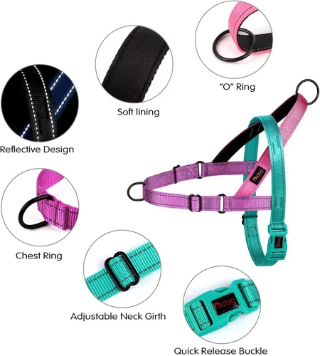 Miniatura 2 de Didog Arnés sin tirones para perro, con mango acolchado suave, ajuste rápido y ligero ajustable, fácil de entrenar y caminar para perros pequeños