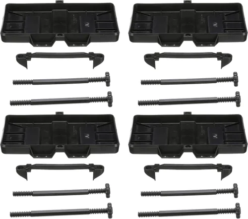 attwood 9098-5 Bandeja de baterías ajustable de alta resistencia, ajustable a 9.5 pulgadas de alto, para baterías de la serie 27, plástico negro