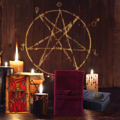 Miniatura 6 de Knana 3 piezas Tarjetero de Tarot Bolso de Terciopelo Accesorios de Tarot - Púrpura y Azul Oscuro Estilo 3