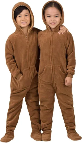 Miniatura 5 de Footed Pajamas - Enterizo con capucha a juego para la familia Suéteres de una pieza para niños, niñas, hombres, mujeres y mascotas, unisex, Candy