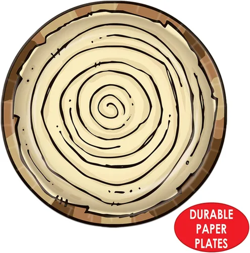 Miniatura 4 de Beistle 16 platos de papel desechables Woodland Friends, suministros de fiesta de cumpleaños con temática de animales