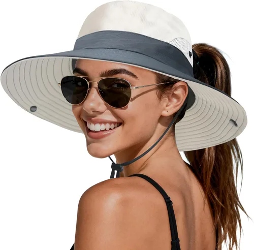 Miniatura 9 de PFFY Sun Beach Hats for Women Men UV Protection Wide Brim Foldable Fishing Sun Bucket Hat Outdoor Essentials