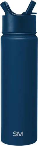Miniatura 84 de Simple Modern botella de agua reutilizable con tapa con pajilla, de acero inoxidable con aislamiento al vacío, para gimnasio, viajes y deportes
