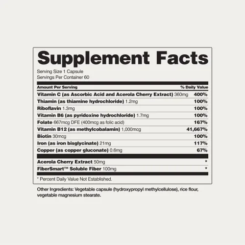 Miniatura 6 de Snap Supplements Suplementos naturales de hierro constructor, píldoras de hierro de 21 mg para aumentar la energía, el metabolismo y la digestión