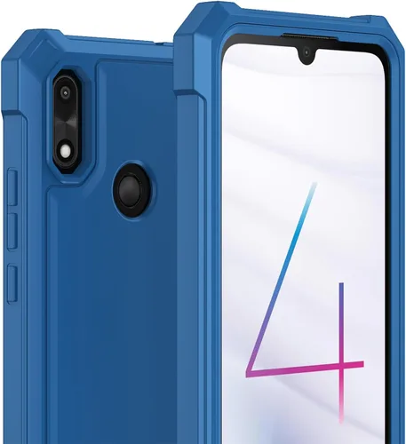 Miniatura 8 de Ailiber Funda para teléfono celular Gabb Phone 4, protector de pantalla Gabb Phone 4, protector de doble capa, parachoques de TPU en esquina a Azul