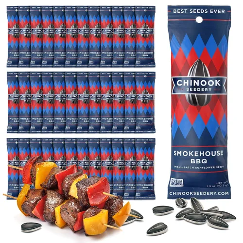 Miniatura 15 de Chinook Seedery Semillas de girasol bajas en sodio – Sabor a parmesano y pimienta, paquete de 36, 1.5 oz – Semillas de girasol para comer – Keto