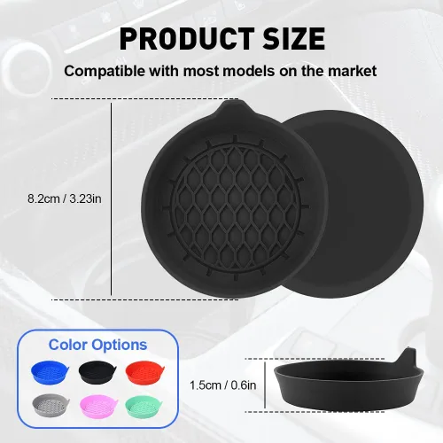 Miniatura 4 de Portavasos para automóvil, soporte de silicona mejorado 2025, protector de bebidas para fijar tazas de agua y bebidas, accesorios de inserción