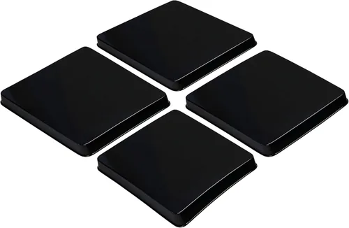 Reston Lloyd G-105-B - Juego de 4 fundas cuadradas para quemadores de gas, color negro, 9 x 0.75 x 9 pulgadas (largo x ancho x alto)