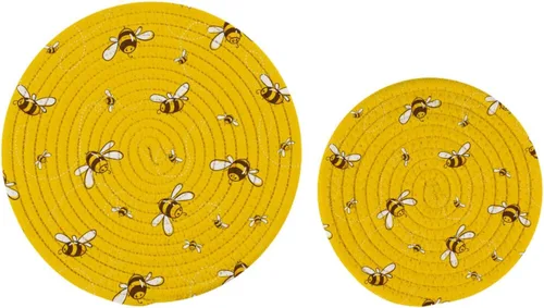 Miniatura 14 de Naanle Juego de 2 salvamanteles tejidos para ollas, 4 de julio, bandera de Estados Unidos, estrellas florales azules, manteles individuales redondos