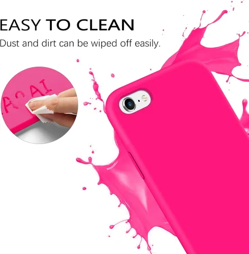 Miniatura 3 de GUAGUA Funda compatible con iPhone 6s, iPhone 6, silicona líquida, gel suave, goma delgada, ligera, forro de microfibra, con textura, a prueba