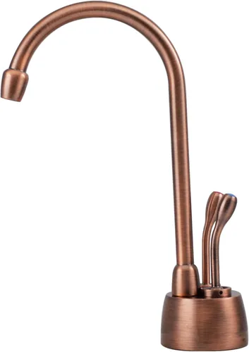 Miniatura 2 de Westbrass A272HFP-11 Develosah Dispensador de agua fría y caliente de 2 manijas con tanque de calentamiento instantáneo, cobre antiguo