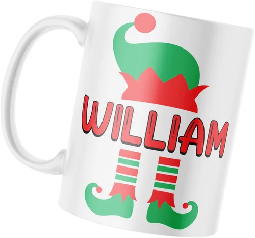 Miniatura 3 de Taza personalizada con nombre de elfo para Navidad, tazas personalizadas para niños y niñas, regalos de Navidad, taza de café personalizada