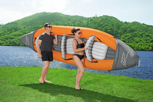 Miniatura 4 de Bestway Hydro-Force Rapid X3 - Juego de kayak inflable de 12 pies 6 pulgadas x 39 pulgadas, se adapta a hasta 3 personas, incluye 2 paletas