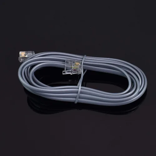Miniatura 6 de Cable de extensión de teléfono modular RJ11 6P4C Cable de línea de cable de teléfono (7 pies, beige) (33201)
