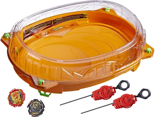 Beyblade Burst QuadDrive Cosmic Vector Battle Set - Juego de batalla con Beystadium, 2 juguetes de batalla y 2 lanzadores para edades de 8 años en