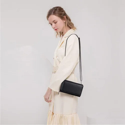 Miniatura 2 de Peacocktion Cartera para mujer con RFID, cartera cruzada de gran capacidad, 2 correas