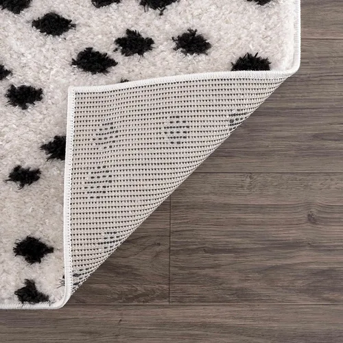 Miniatura 5 de Hauteloom Cansu - Alfombra de felpa para sala de estar, dormitorio, color negro, 6 pies 7 pulgadas x 9 pies Negro/Cansu