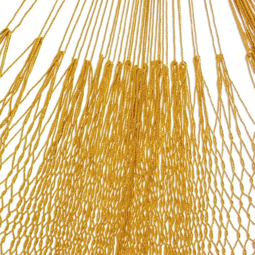 Miniatura 5 de Novica Handmade Uxmal Ocher Cotton Rope Hammock (Single)