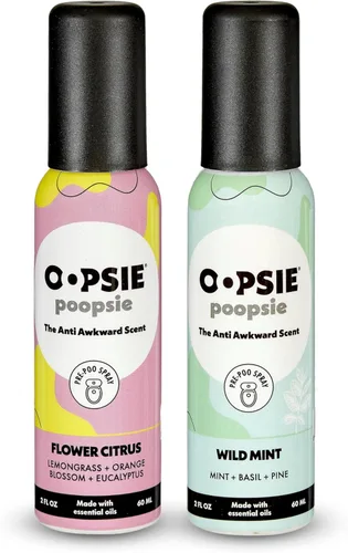 Miniatura 8 de Oopsie Poopsie Aerosol para inodoro, artículos esenciales de viaje, cada uno hasta 300 usos, desodorante de olor de baño con aceites esenciales