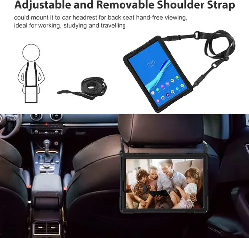 Miniatura 8 de ProCase Funda Lenovo Tab K10 de 10.3 pulgadas 2021 / M10 FHD Plus (2ª generación 2020), resistente a prueba de golpes, con soporte giratorio