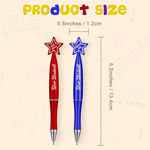 Miniatura 2 de Tenceur Bolígrafos de estrella con cita motivacional a granel, regalos de agradecimiento para profesores, regalo de graduación para profesores