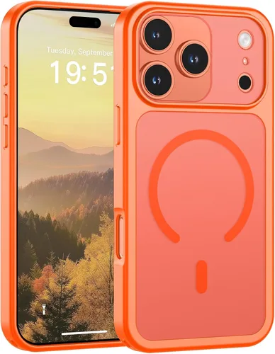 Miniatura 16 de SUPFINE Funda magnética para iPhone 11 Pro Max (compatible con MagSafe) (protección contra caídas de grado militar), delgada, translúcida mate, a