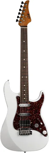 Miniatura 8 de EART Guitarras eléctricas de 6 cuerdas DMX-9TC Golpeador de tortuga roja Cuerpo sólido de caoba tostado y pastillas Alnico v Tonos versátiles