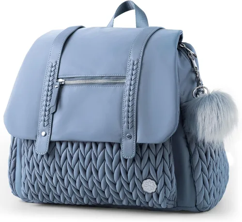 Miniatura 8 de Mochila para pañales de gran capacidad, bolsa de viaje para mamá, impermeable y elegante con cambiador, bolsa de bebé para mujeres y niñas Rosa