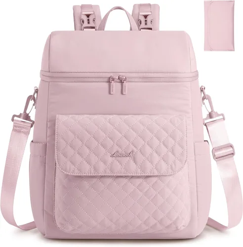 Miniatura 9 de LOVEVOOK Mochila para pañales, bolsa de bebé 3 en 1 con cambiador y correas desmontables, mochila grande para pañales para mamá papá con hebillas