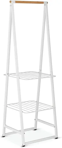 Brabantia - Perchero Linn - Multifuncional - Ahorro de espacio - Estantes ajustables - Colgador de armario - Tendedero - Independiente - Estable -