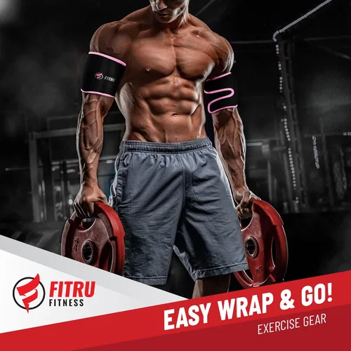 Miniatura 3 de Fitru - Tonificadores de brazos prémium para hombres y mujeres Envolturas de brazo de sauna para brazos flácidos que aumentan el calor y el sudor