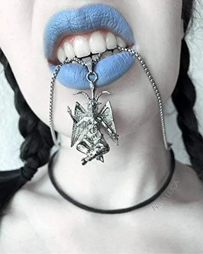 Miniatura 8 de Iglesia de Satanás Baphomet Colgante Collar 316L Acero Inoxidable Eliphas Levi