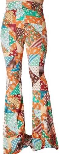 Miniatura 87 de ShopMyTrend - Pantalones de yoga largos con piernas anchas y acampanadas estilo palazzo, con cintura alta, para mujer