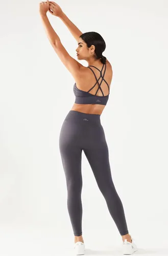 Miniatura 3 de COMEUP Sujetador deportivo sin costuras con tiras para mujer, almohadillas extraíbles en el pecho. Sujetador deportivo de soporte medio