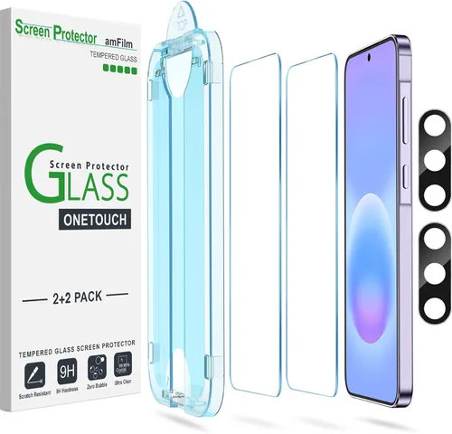 Miniatura 10 de amFilm OneTouch - Protector de pantalla para Samsung Galaxy S22 Plus de 6.6 pulgadas, Samsung Galaxy S22 + 6.6 pulgadas, dureza 9H con protector