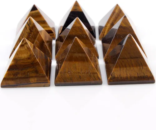 Miniatura 7 de Cristal curativo de chakras tallado en pirámide natural de 1.5 pulgadas, piedra preciosa Reiki, desviación de radiación, decoración del hogar