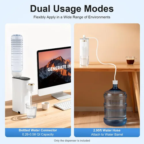 Miniatura 4 de Dispensador de agua caliente instantáneo, mini dispensador de agua caliente portátil de escritorio para viajes, máquina de agua mineral embotellada